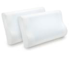 Royal Comfort Gel-Infused Contoured Memory Foam Pillow Twin Pack 3