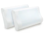 Royal Comfort Gel-Infused Contoured Memory Foam Pillow Twin Pack