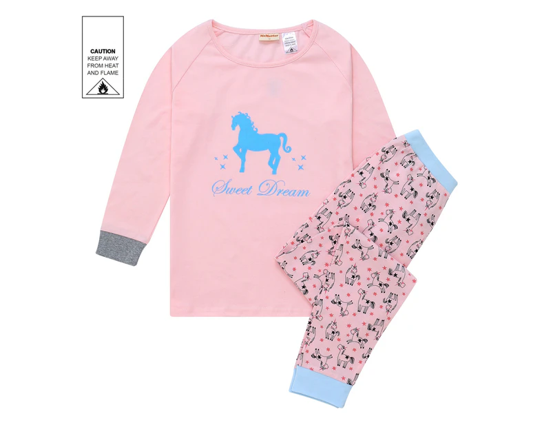 MeMaster - Older Girls Unicorn Pyjama Set - Pink