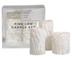 The Aromatherapy Co. Pine Log Scented Pillar Candles Set - Pine