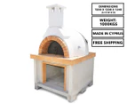 Traditional Tuscan-Style Wood Oven - Light Brown