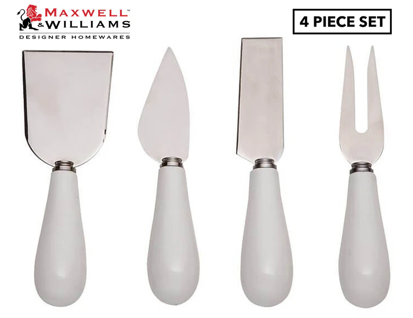 Maxwell & Williams 4-Piece Mezze Cheese Knife Set - White