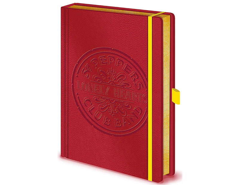 The Beatles Notebook Sgt Peppers Lonely Hearts Logo  Official  Premium A5 - Red
