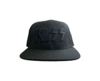 Kiss Baseball Cap Neon Faces Band Logo Brim Print  Official  Snapback - Black