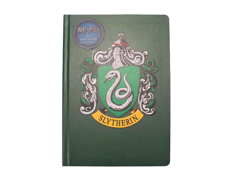 Harry Potter Notebook Slytherin House Crest Logo  Official  A5 - Green