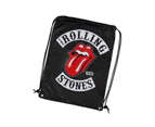 The Rolling Stones Gym Bag 1978 Tour Band Logo  Official  Drawstring - Black