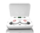 T10B TWS Bluetooth 5.0 Wireless Headset Sports Stereo Waterproof-White