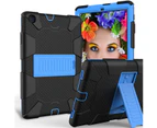 WIWU Silicone+PC Case 3-Layer Anti-fall Protective Cover Tablet Stand For Samsung Galaxy Tab A 10.1 inch T510(2019)-6black blue
