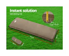 Weisshorn Self Inflating Mattress Camping Sleeping Mat Air Bed Pad Single Coffee