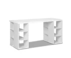 Office Computer Desk Study Table Workstation Shelf Storage Bookcase White