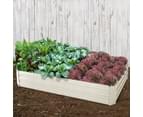 Greenfingers 2x Galvanised Steel Raised Garden Bed Cream Planter 150cm x 90cm 6