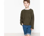 La Redoute Collections Boys Loose Fit Jumper/Sweater, 3-12 Years - Khaki