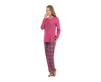 BlackSpade 6114-232 Dark Fucshia Pink Solid Colour Pyjama Set