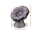 Outdoor Lounge Setting Sofa Set Papasan Chair Swivel Table Thick Soft Cushion Garden Patio Gardeon Grey