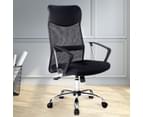 Artiss Office Chair Executive High Back Mesh Computer Chairs PU Leather Black 2