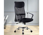 Artiss Office Chair Executive High Back Mesh Computer Chairs PU Leather Black