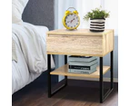 Artiss Bedside Table 1 Drawers with Shelf - CASEY