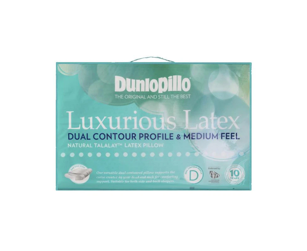 Dunlopillo Luxurious Latex Dual Contour Medium Feel Pillow