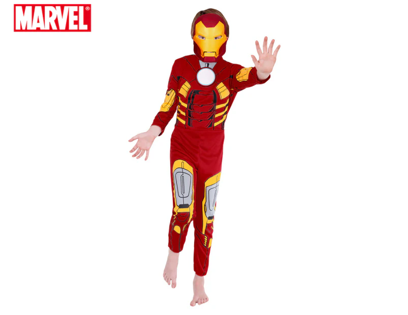 Marvel Boys' Iron Man Costume - Red/Yellow