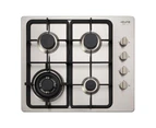 Euro Cooktop Gas 600mm Stainless Steel  EV3WCTSFD