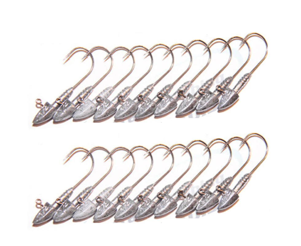 20x Bullet Jig Heads 1/8oz Fishing Lures Soft Plastics for Gulp Bream Bass