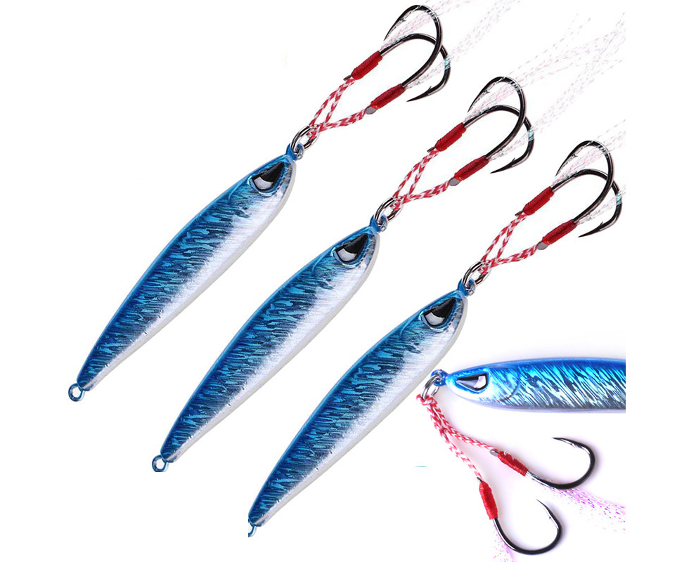 3x Metal Jigs Fishing Lures 80g Jig Lures Inchiku Snapper Jigging Micro  Tuna King<!-- -->