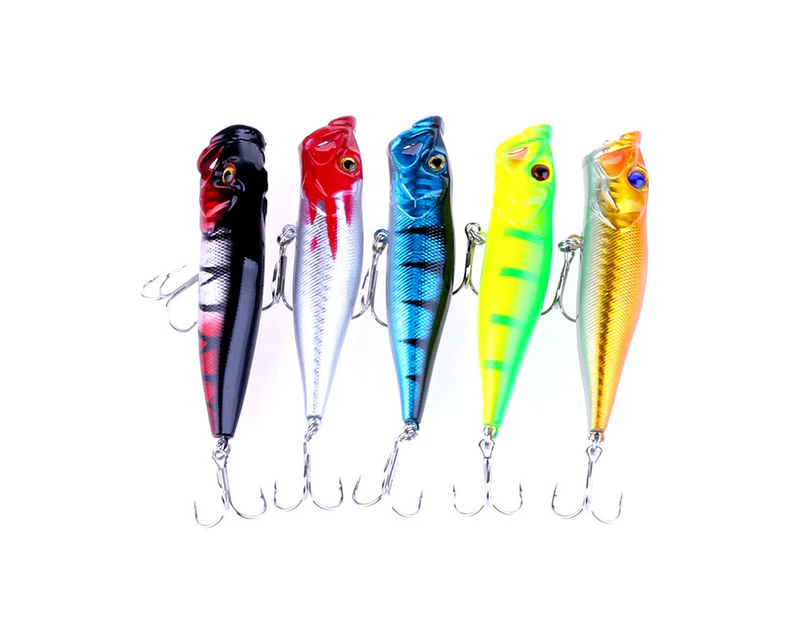 5X 95mm Popper Poppers Topwater Fishing Lures Surface GT Game