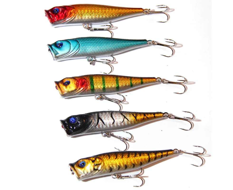 5X 95mm Popper Poppers Topwater Fishing Lures Surface GT Game Tackle Saltwater