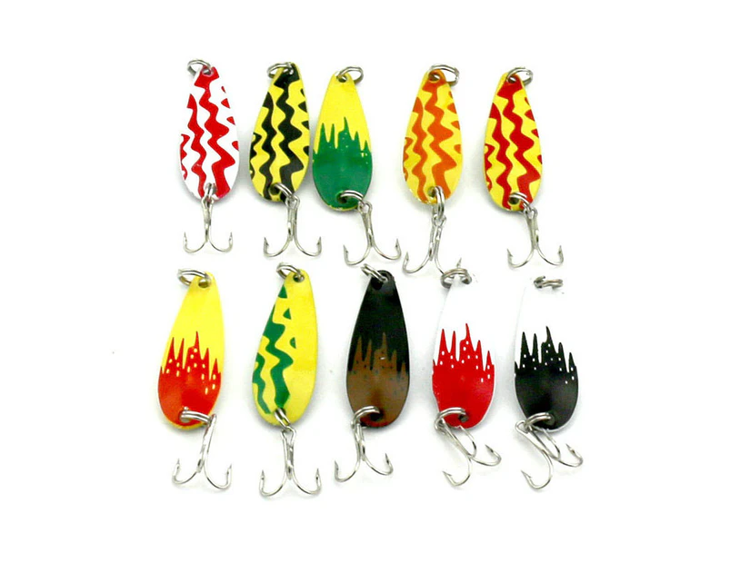 10x 6g Fishing Spoons Spinner Bait Metal Vibe Fishing Lures Bass Jigs Trout  Jig