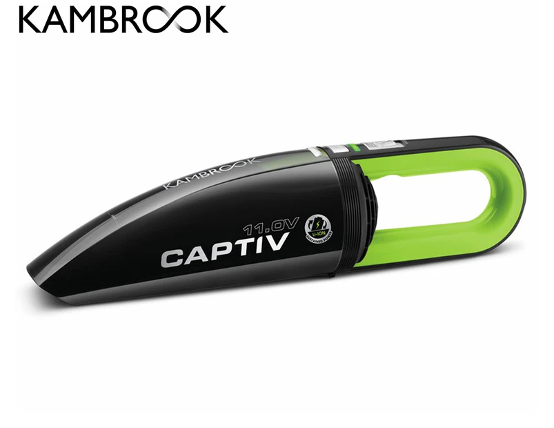 Kambrook Captiv Portable Handvac Vacuum Cleaner - Black/Green