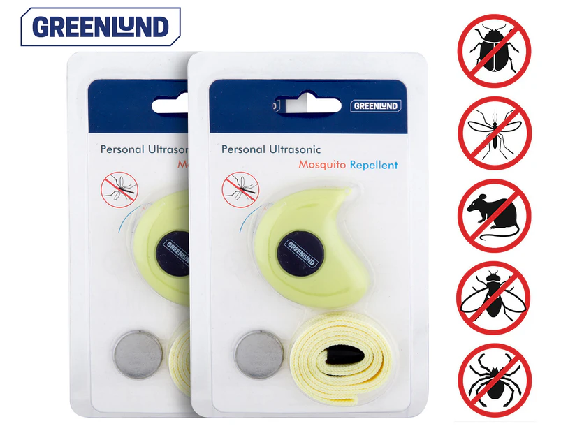 2 x Greenlund Personal Ultrasonic Mosquito Repellent