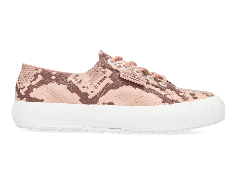 Superga Women's 2750 Synthetic Snake Sneakers - Pink/Brown