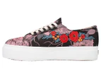 Superga Women's 2790 Satin Oriental Tapestry Sneakers - Black Flowers