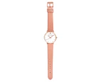 Tony+Will Women's 36mm Jewel Leather Watch - Peach/Rose Gold