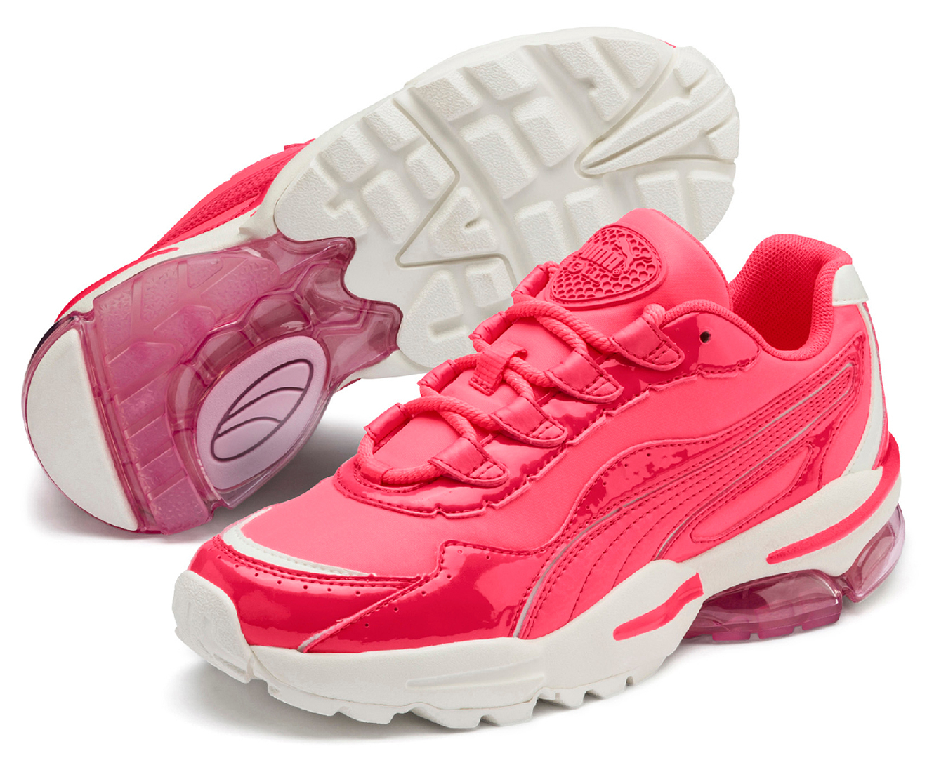 Puma Women's Cell Stellar Neon Sneakers - Pink Alert/Heather | Catch.com.au