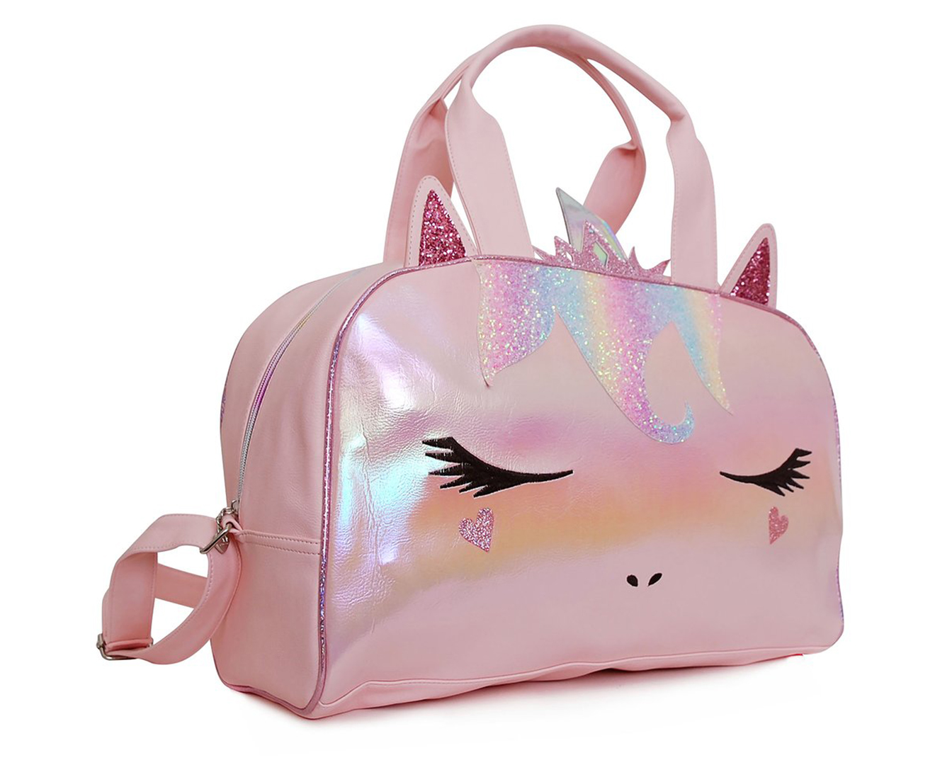 Sugar Glitter Queen Unicorn Duffle Bag, Pink - OMG Accessories