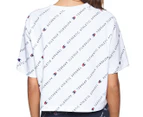 Champion Women's ID Collection All Over Tee / T-Shirt / Tshirt - White