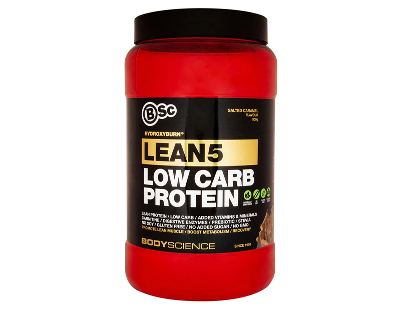 BSc HydroxyBurn Lean5 Low Carb Protein Salted Caramel 900g