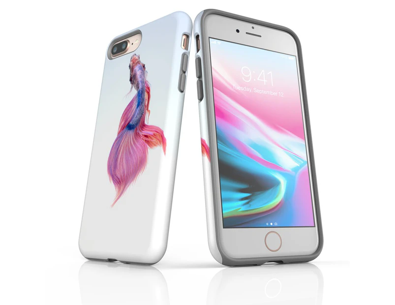 For iPhone 8 Plus Case, Protective Back Cover, Siamese Fighting Fish