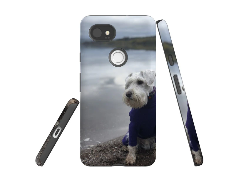 For Google Pixel 2 XL Case, Protective Back Cover, Serene Schnauzer