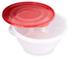 Rubbermaid 3.7L Take Alongs Serving Bowls 2-Pack - Clear/Red