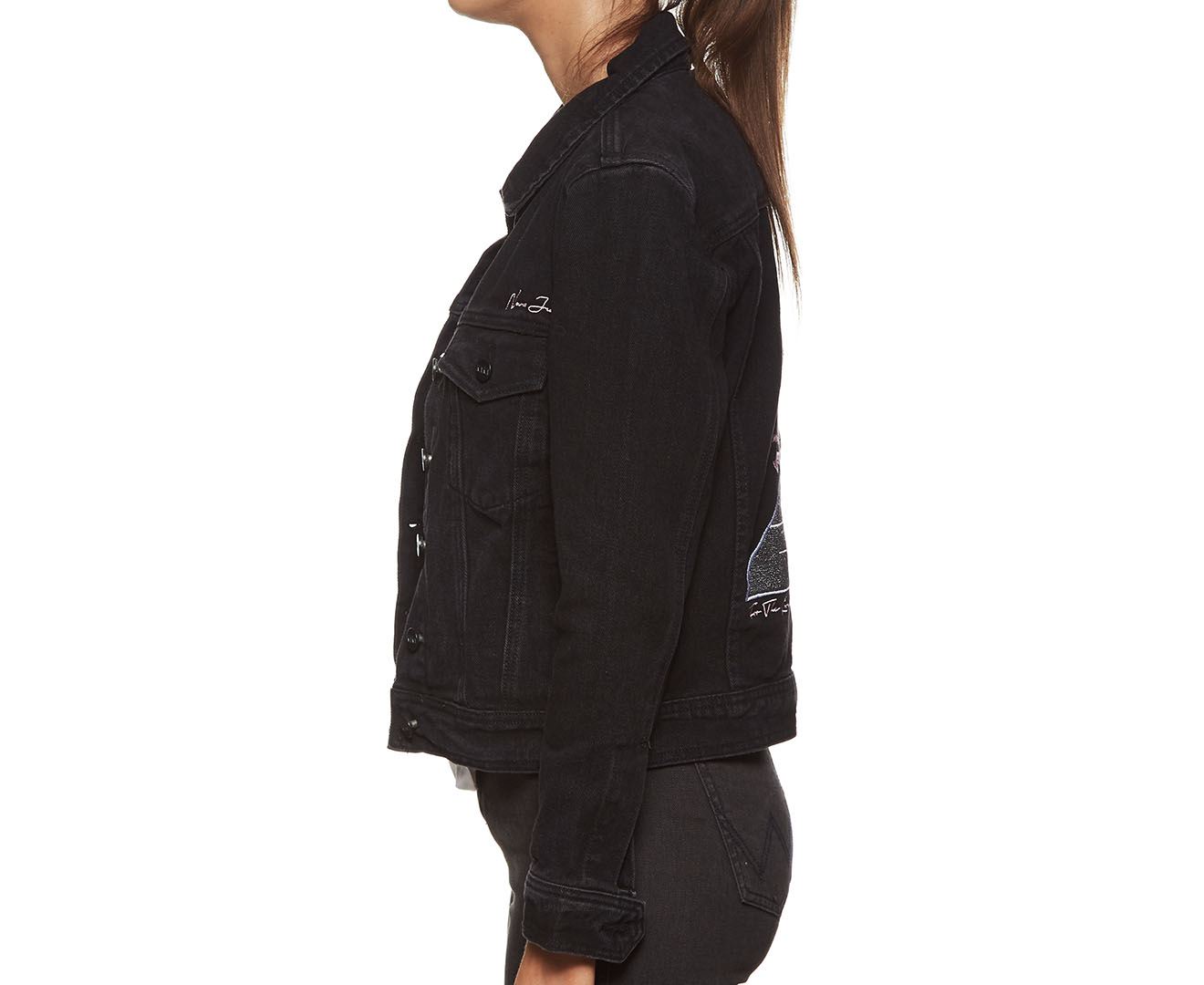 Nana Judy Women's For The Love Denim Jacket - Black | Catch.co.nz