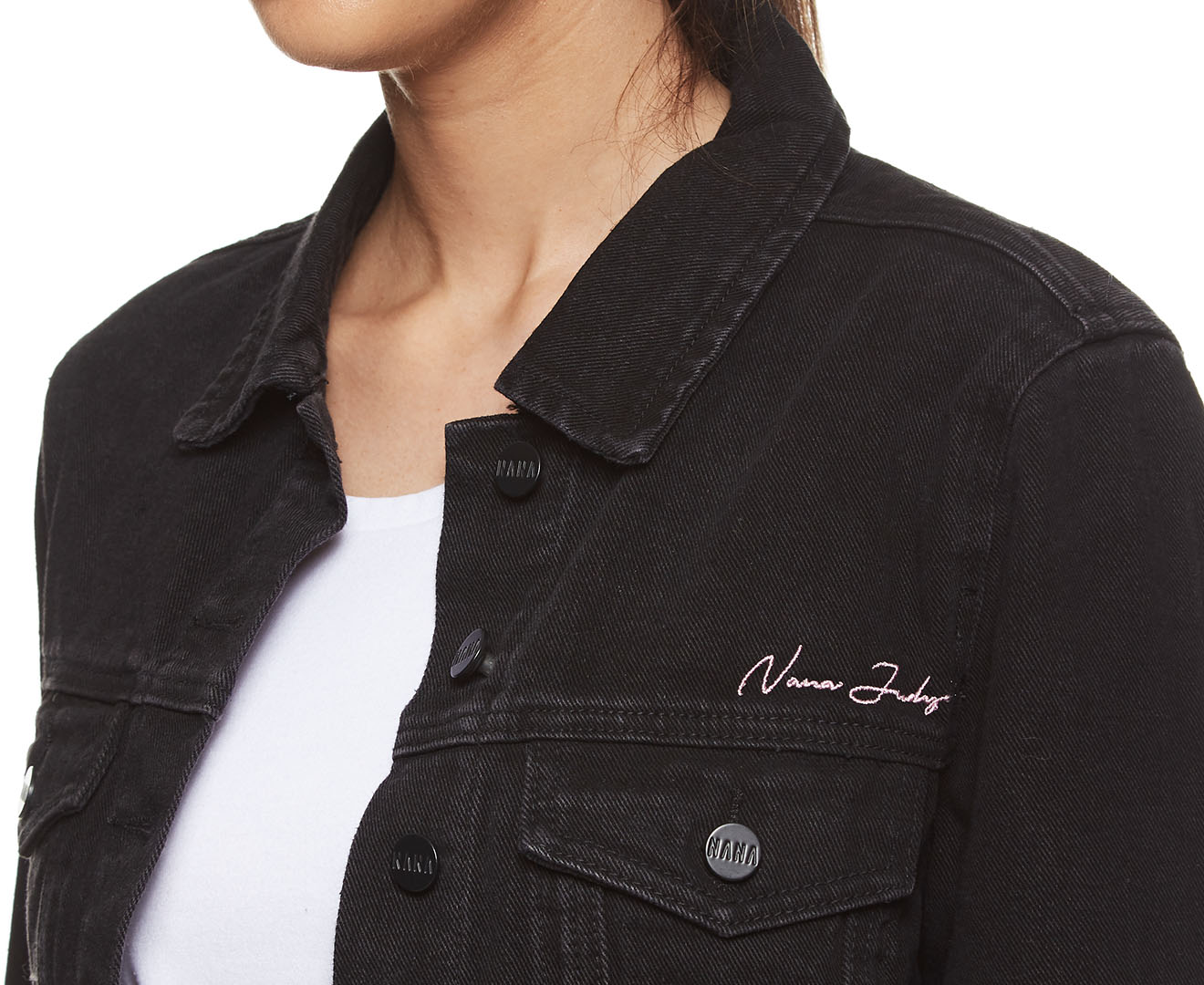 Nana Judy Women's For The Love Denim Jacket - Black | Catch.co.nz