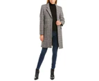 Cole Haan Women's  Single-Breasted Double Face Wool-Blend Coat - Black