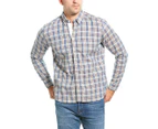 Billy Reid Men's  Irvine Taped Standard Fit Woven Shirt - Blue
