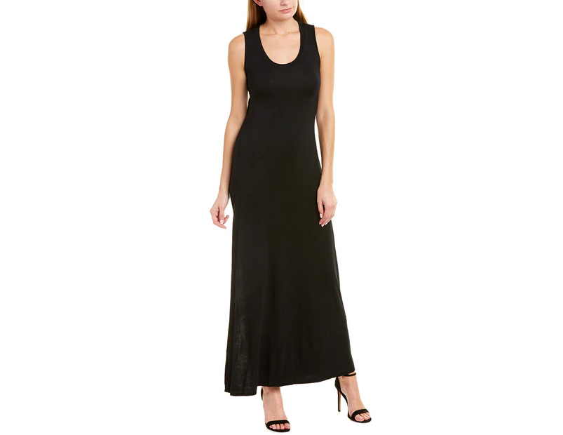 Krisa Women's  Drape Back Maxi Dress - Black
