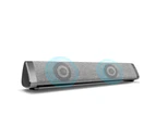 TWS Bluetooth Speaker Soundbar Dual Speaker Desktop Audio Subwoofer-Grey