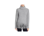 MICHAEL Michael Kors Womens Fringe Ribbed Knit Pullover Sweater