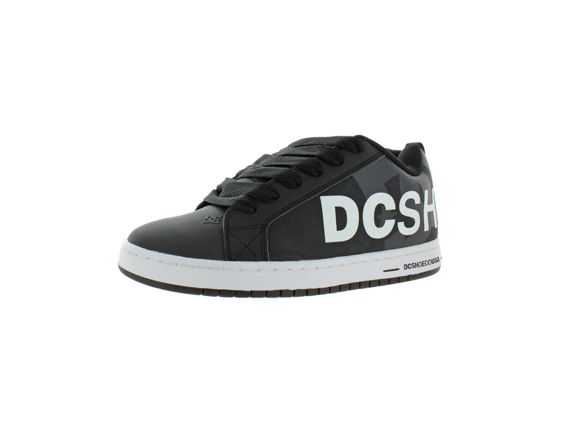 Dc Men's Casual Shoes Court Graffik Se - Color: White/Black/White Print