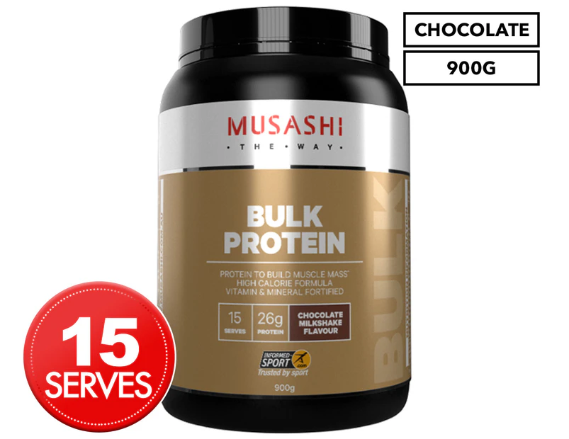 Musashi Bulk Protein Powder Chocolate Milkshake 900g